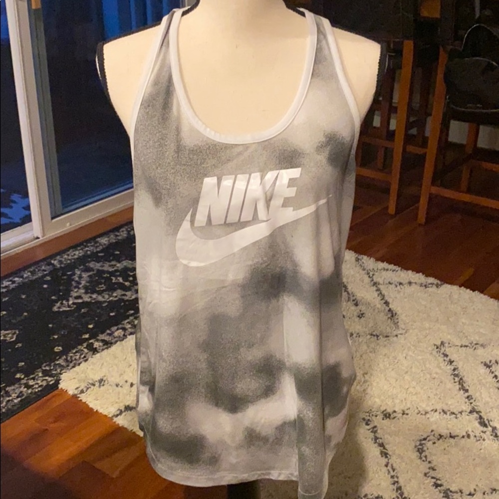 Nike gray and white tank